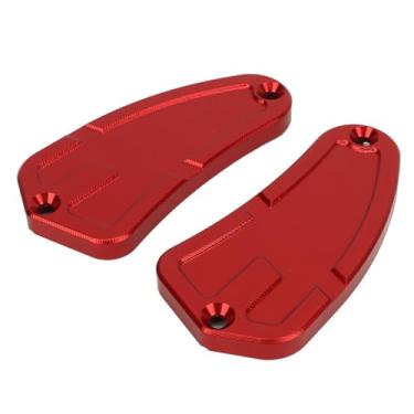 Imagem de Kit de tampa do reservatório do freio dianteiro grcfumo, tampa do cilindro mestre da pinça direita, tampa de fluido de embreagem dianteira de liga de alumínio para 1090RR 2010 a (Red)