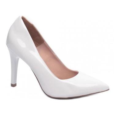Imagem de Sapato Scarpin Feminino Torricella Salto Alto Fino Linha Básico Off Wh