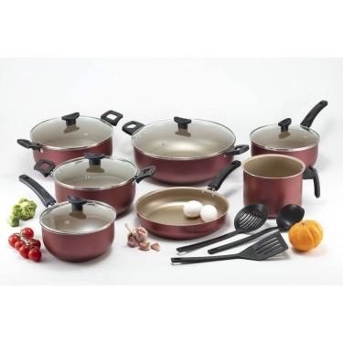 Imagem de Jogo Panelas Grandes Robustas Com Wok 30 Antiaderente Teflon