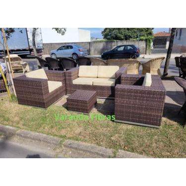 Imagem de Conjunto Para Varanda - 1 Sofá 2l + 2 Poltronas + Centro - Varanda Fib