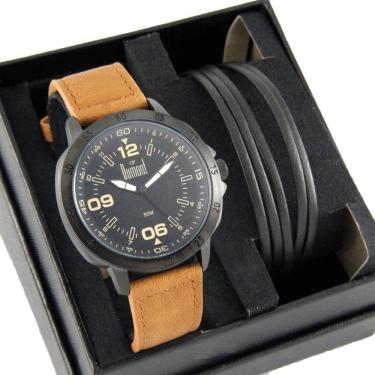 Imagem de Relógio Dumont Masculino Couro Du2036mfp/4P