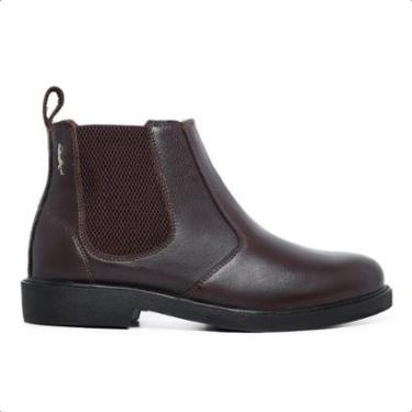 Imagem de Bota Botina Masculina Estilo Chelsea Couro Palmilha Gel Sola Costurada-Masculino