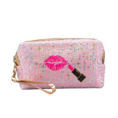 Imagem de Necessaire Retangular Beijo 11x6x18cm - Taimes, Rosa