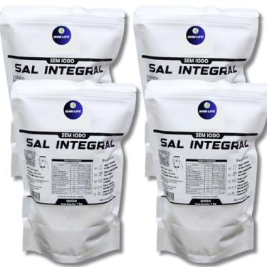Imagem de Sal Marinho Integral Zero Iodo 4kg Salinas Mossoró Moído