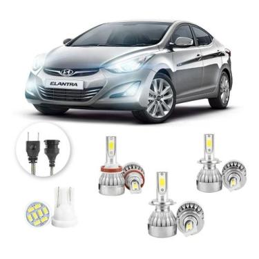 Imagem de Lampadas Led Hyundai Elantra 2011 A 2016 H8 H7 H7 20000lm - V10, Branc