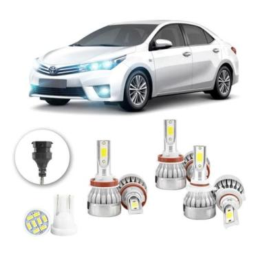 Imagem de Lampadas Led Toyota Corolla 2015 A 2017 H16 H11 Hb3 20000lm - V10, Bra