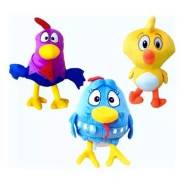 Imagem de Kit turma Da Galinha Pintadinha De Pelúcia com 3 peças - sem marca