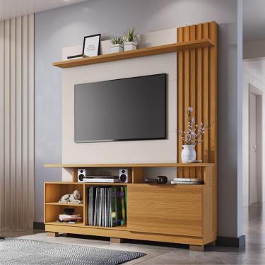 Imagem de Estante Home Theater Ambiente Artheo Cinamomo Off White - hb Móveis