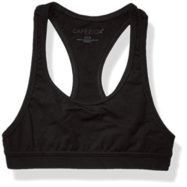 Imagem de Capezio Sutiã nadador para meninas, Preto, 4 Anos