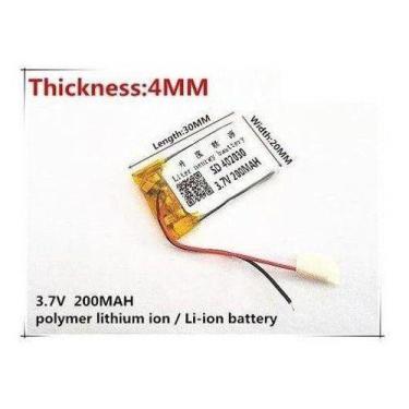 Imagem de Bateria 3.7v 200 Mah Mp4 Alto Falantes Mp3 Bluetooth Fones C - bgb