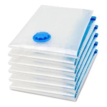 Imagem de Saco Vácuo 50x70cm  Guarda Roupa Organizador Kit 5 Unidades - SHM