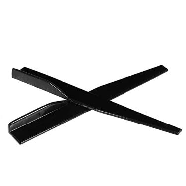 Imagem de Qiilu 2 peças de extensão lateral universal para carro saias laterais painel de extensão divisor divisor de lábios difusor de asas 74,5 cm preto brilhante