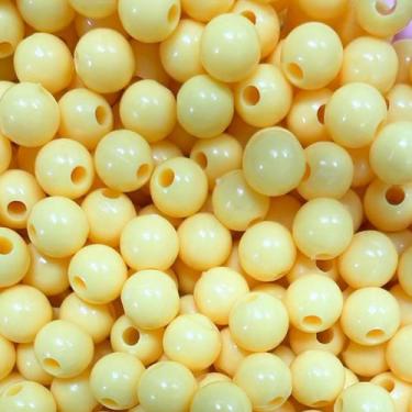 Imagem de Bola Plástica Leitosa Miçanga 8mm 100g 400 Bolinhas Sortidas - ADB ACE