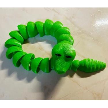 Imagem de Cobra Articulada  Brinquedo  Plástico  Impressão 3D  38cm - Genérica, 