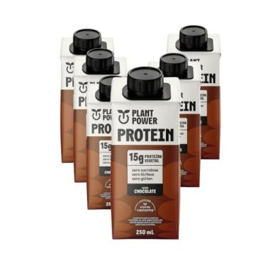 Imagem de Plant Power Shake Proteico Vegetal, Chocolate, 15g Proteína, Zero Glúten, Pack com 6 Unidades de 250ml