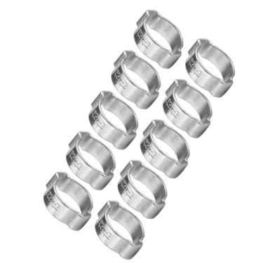 Imagem de Braçadeira de Mangueira Galvanizada de Ferro Galvanizado, Clipe de Tubo, 5-23mm para Gasolina Com Silicone ou Mangueiras de Borracha Em Automóveis Com 10 Peças (13-15Mm)