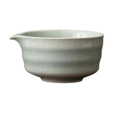 Imagem de DimyFew Cerâmica Matcha Bowha Toque de chá japonês Creative Crafting Matcha Mixing Bowl com bico derramado para a sala de estar em casa, mesa de mesa, Luz Verde
