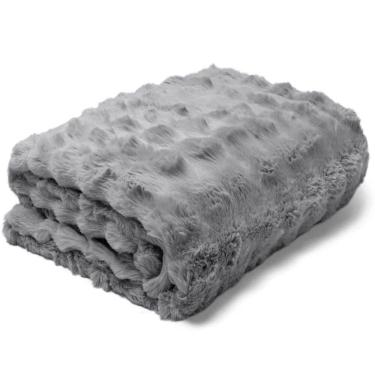 Imagem de Manta Buettner Queen Microfibra 100% Poliéster Flannel Aspen 2,40mx2,60m Cinza