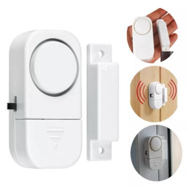 Imagem de Alarme Sensor Anunciador De Porta Janela Anti Roubo Sirene Sem Fio Comercial Residencial