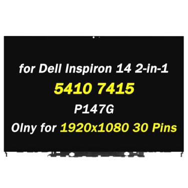 Imagem de PEHDPVS Substituição de tela de 35.6 cm para Dell Inspiron 14 7415 5410 2 em 1 P147G P147G001 N140HCA-E5B Rev.C1 FHD 1920x1080 30 pinos LCD LED Screen Display Touch Digitalizador com moldura