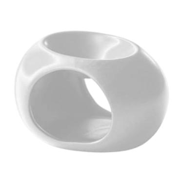 Imagem de Fenteer Difusor de óleo essencial para casa, porta-velas para velas internas, aquecedor de aroma, para ioga, Halloween, quarto, spa, gabinete, Branco