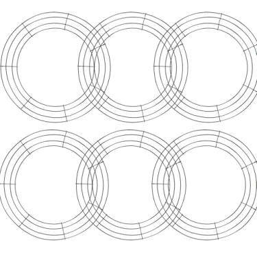 Imagem de JStnana Moldura de guirlanda de arame de 35 cm para artesanato, 6 peças em forma de guirlanda de metal para fabricação de guirlandas de Natal, anel de guirlanda de arame verde para guirlanda de porta