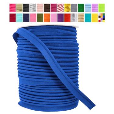 Imagem de Mandala Crafts Cerulean Blue Maxi Piping Bias Tape com cordão de solda para acabamento de tubulação de estofamento - Cordão de tubulação azul cerúleo acabamento azul cerúleo para costura - Acabamento