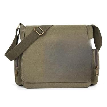 Imagem de Bolsa Feminina Vintage Saco Feminino De Grande Capacidade De Lona Mensageiro(Exército Verde)