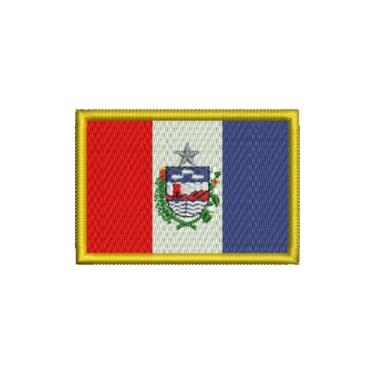 Imagem de BE0398-001 Bandeira Alagoas Patch Bordado 7,5×5,0cm (D-Arquivo Matriz para bordar.)