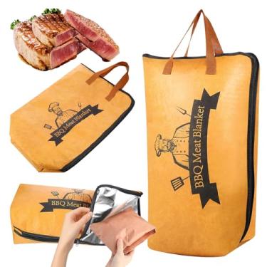 Imagem de Concons Manta Para Churrasco Descansar Carne, Acessórios Grelhar Bolsa Térmica Reutilizável Defumador, Peito Bovino/Peru Grande, Presentes Homens