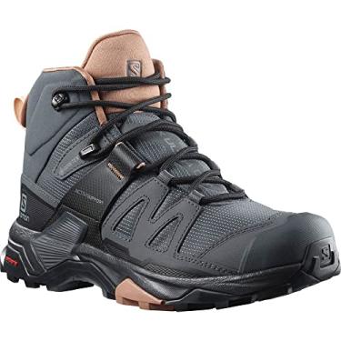 Imagem de Salomon Botas femininas de caminhada X Ultra 4 Mid Gore tex, Mousse de ébano/mocha/creme de amêndoa, 39