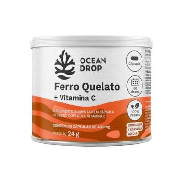 Imagem de Suplemento Alimentar Ferro Quelato + Vitamina C 60 Cápsulas - Ocean Dr