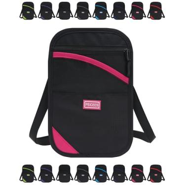 Imagem de Peicees Carteira de pescoço, porta-passaporte com bloqueio RFID, bolsa de viagem fácil de ocultar, rosa, One Size, Casual