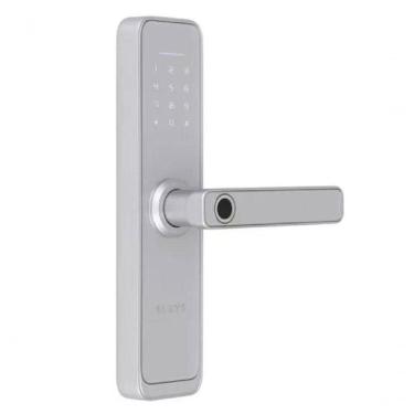 Imagem de Fechadura Digital De Embutir Wi-fi Com Biometria Esf-de4000b Prata Elsys