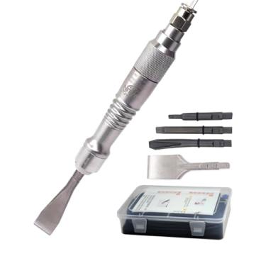 Imagem de Jitterbug Air Scaler Gouge Chisel Micro Air Flux Chipper Raspador Pneumático Disjuntor de Gesso Médico Estomatologia Gravar 5Pcs Cinzel Plano Ponta de Touro Cinzel