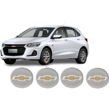 Imagem de Emblema Adesivo Resinado 48 Mm Calota Roda Gm Onix Meriva - Etiqueta E