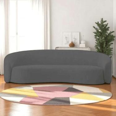 Imagem de Sofá 3 Lugares Orgânico Luxo Recepção Sala de Estar e TV Amore 200cm L