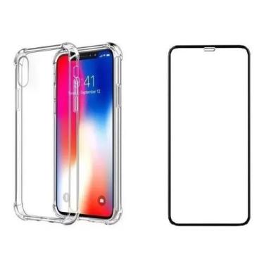 Imagem de Capa Capinha Compatível Iphone X / XS / 11 Pro  Anti Shock + Película 