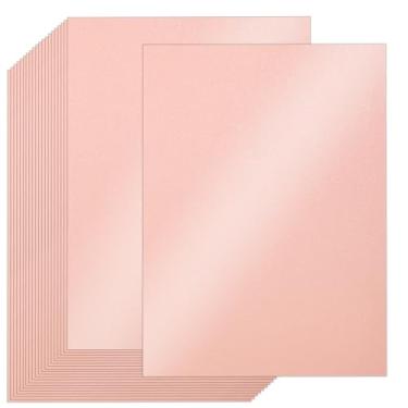 Imagem de Cartolina 21 x 27 cm Papel cartolina para convites, certificados, artesanato, cartões DIY (rosa)