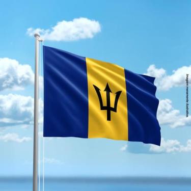 Imagem de Bandeira de Barbados 80cmx140cm Tecido Oxford 100% Poliéster - Present