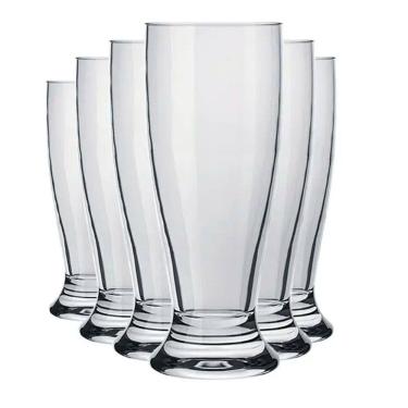 Imagem de Copo para Cerveja Munich Vidro 200ml 6 Unidades - Nadir 7109