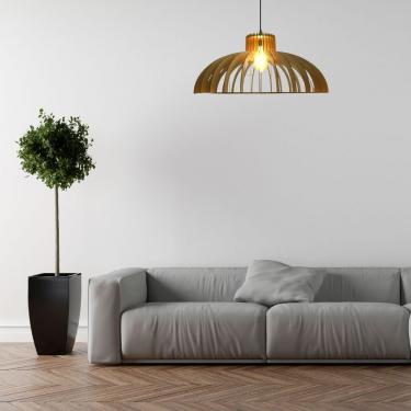 Imagem de Luminária Teto Tipo Pendente Em Mdf - Completa Mdf Cru
