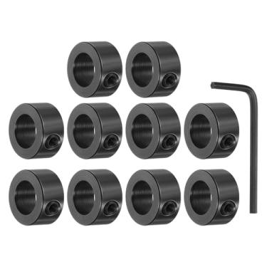 Imagem de HiPicco Conjunto de colares de parafuso, pacote com 10 colares de bloqueio de eixo de furo de 2,05 mm, diâmetro externo de 7 mm, largura de 5 mm, colar de roda de rolha de trem de pouso de aço carbono
