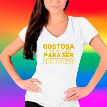 Imagem de Camiseta Gostosa demais pra ser Hetero - LGBT+ - Lojas Áurea, M