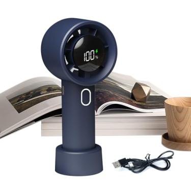 Imagem de Ventilador Portátil de Mão,Resfriamento Por Ventilador Portátil | Ar Condicionado Pessoal com Ecrã Digital, Gadgets Refrescantes a Bateria para Casa Quarto Escritório Viagem Praia Exterior