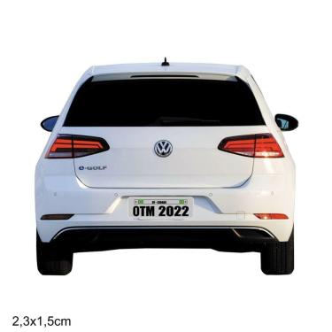 Imagem de Kit 4 Adesivos Resinado Placa De Carro Bandeira Brasil 2,3X1,5 Cm Verde