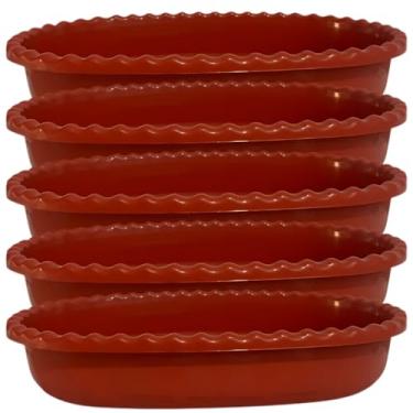 Imagem de Kit 30 Saladeiras Fruteiras Vermelho Grande Plástico 34cm