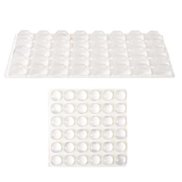 Imagem de 76 peças de adesivos de teclado elevados para pregos longos, quadrados e redondos adesivos de capa de teclado de alta transparência autoadesivos para teclados e ratos de laptop