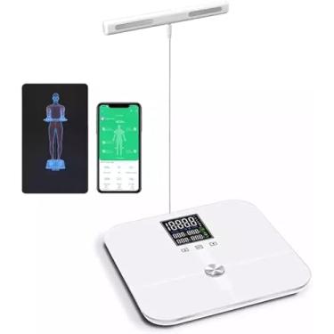 Imagem de Balança Corporal Inteligente Bluetooth, Analisador De Composição Corporal Altamente Preciso Bmi Com Controle App E 8 Eletrodos De Aço Inoxidável, 25 Dados Físicos Profissionais