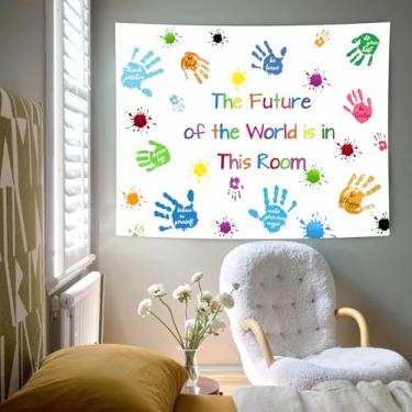 Imagem de Simsant Decoração de parede inspiradora motivacional positiva colorida 152 x 101 cm para citações frases positivas, pôsteres, quarto, crianças, sala de aula, sala de estar, decoração de escritório em